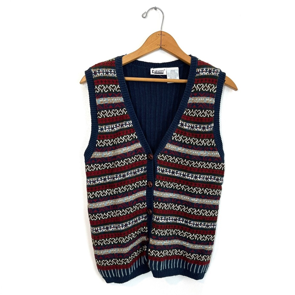 Vintage Knit Sweater Vest M
